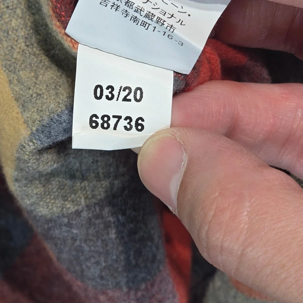 LL‎ Bean Mens Traditional Fit Flannel Shirt Plaid Red Orange Large L-REG 277981